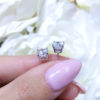 Clarity Enhanced 2.08ct Total in 14K White Gold Diamond Stud Earrings DIER092 - Image 3