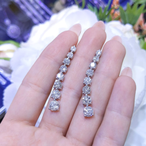 DIER0110 Natural 1.45ct Diamond Studs in 14K White Gold Earrings