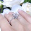 AGI Certified 2.92ct Princess Cut CE F VS2 In 14K WG Engagement Ring