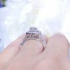 1 Ct Cushion Double Halo Engagement Ring