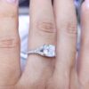 EGL Certified 1.60 CT CE Cushion Cut Diamond Engagement Ring CUSHDR010 - Image 2