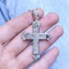 6.35CT Diamond Cross Pendant in 18K White Gold DP048