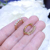 1.25CT Diamond 14K Yellow Gold Hoop Earrings DIER149 - Image 2