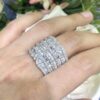 WB407 5.00CT Baguette and Round Diamonds Statement Ring - Image 2