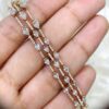 Rounds and Pear 5.75ct Diamonds with Prong Setting in 14K Rose Gold Tennis Bracelet - Image 2