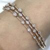 Rounds and Pear 5.75ct Diamonds with Prong Setting in 14K Rose Gold Tennis Bracelet - Image 3