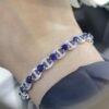 18K White Gold 9.63ct Sapphires 1.71ct Diamonds Bracelet SDB019 NTJJ - Image 2