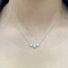 14K White Gold 1.52ct  natural  CE diamonds necklace F-G ,SI1 DP027 IGJJ - Image 3