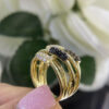 14K Yellow Gold ring with black&white and brown 1.07ct diamonds. DCR11526-22 - Image 2