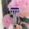 18K White Gold 16.05ct in  Natural Tanzanite with 1.55ct in Diamonds.  TANR011 IETJ ZJJJ - Image 3