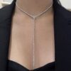 14K White Gold Necklace with 4.01ct natural diamonds. PJN5194WG GLJJ