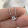 14K White Gold Natural Diamond 0.50ct Pendant Necklace. DP0023 LJJ