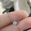 14K White Gold Natural Diamond 0.50ct Pendant Necklace. DP0023 LJJ - Image 4
