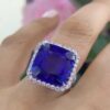 18K White Gold 16.05ct in  Natural Tanzanite with 1.55ct in Diamonds.  TANR011 IETJ ZJJJ