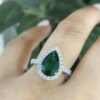18K White Gold  Certified 2.37ct Natural Emerald & 1.21ct in Diamonds . EMDR016 SSTJ