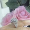 14K White Gold Ring 3.00ct in Natural Diamonds. DR008 ITJJ - Image 2