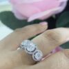 14K White Gold 1.42ct Diamonds Ring . DR058 EEJ