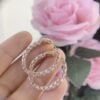 14 K Rose Gold Earrings Hoops Oval with 4.50ct in Diamonds. DIER071 N,IJJ - Image 3