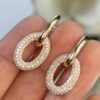 14Kt Yellow Gold Earrings with 1.16ct in Diamonds.  ASEY11830-011 IANJ - Image 3