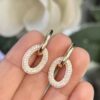 14Kt Yellow Gold Earrings with 1.16ct in Diamonds.  ASEY11830-011 IANJ - Image 2